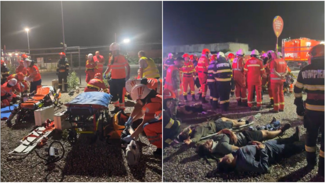 Video Intervenție de amploare în Gara Basarab: simulare de accident feroviar în cadrul exercițiului „Seism 2025”