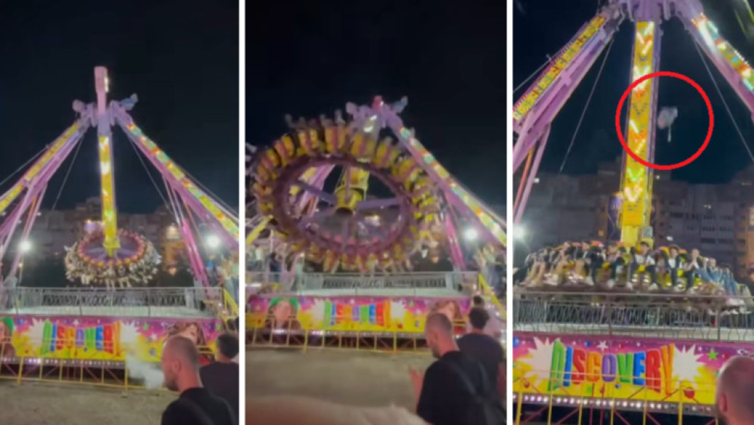 Video Incident grav într-un parc de distracţii din Bacău: O bucată dintr-o instalaţie s-a desprins în timpul funcționării