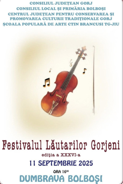 Festivalul Lăutarilor Gorjeni, la Bolboși